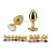 Gold Princess Plug Jewel Metal Tear Drop Butt Plug $23.37